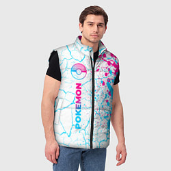 Мужской жилет Pokemon neon gradient style: по-вертикали, цвет: 3D-черный — фото 2