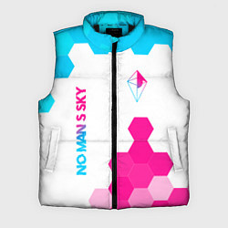 Мужской жилет No Mans Sky neon gradient style: надпись, символ