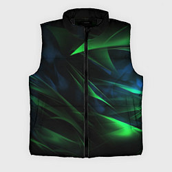 Мужской жилет Dark green background, цвет: 3D-черный