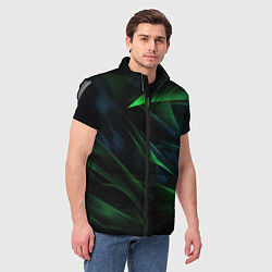 Мужской жилет Dark green background, цвет: 3D-светло-серый — фото 2