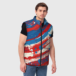 Мужской жилет Краски в цветах флага РФ, цвет: 3D-черный — фото 2