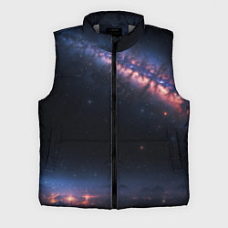 Мужской жилет Млечный путь в звездном небе, цвет: 3D-светло-серый