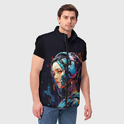 Мужской жилет Пилот боевого меха, цвет: 3D-черный — фото 2