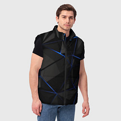 Мужской жилет Black blue style, цвет: 3D-черный — фото 2