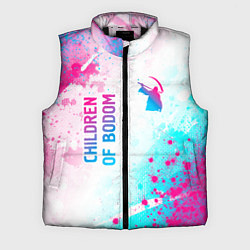 Мужской жилет Children of Bodom neon gradient style: надпись, си, цвет: 3D-черный