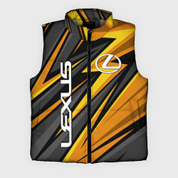 Мужской жилет Лексус - желтая спортивная абстракция, цвет: 3D-светло-серый