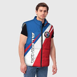 Мужской жилет Alpine BMW - colors, цвет: 3D-светло-серый — фото 2