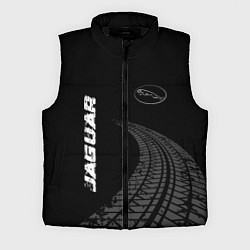 Мужской жилет Jaguar speed на темном фоне со следами шин: надпис, цвет: 3D-черный