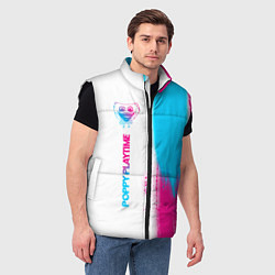 Мужской жилет Poppy Playtime neon gradient style: по-вертикали, цвет: 3D-черный — фото 2