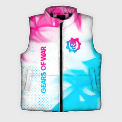 Мужской жилет Gears of War neon gradient style: надпись, символ, цвет: 3D-черный