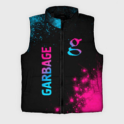 Мужской жилет Garbage - neon gradient: надпись, символ, цвет: 3D-черный