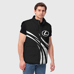 Мужской жилет Lexus - carbon line, цвет: 3D-черный — фото 2
