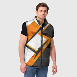 Мужской жилет Абстрактный полигональный узор Asiimov, цвет: 3D-черный — фото 2