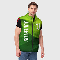 Мужской жилет Ювентус лого на зеленом фоне, цвет: 3D-красный — фото 2
