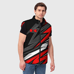 Мужской жилет Kawasaki - red uniform, цвет: 3D-красный — фото 2