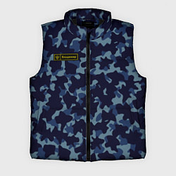 Мужской жилет Камуфляж с нашивкой - Владимир, цвет: 3D-черный