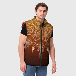Мужской жилет Большая костяная мандала, цвет: 3D-красный — фото 2