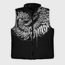Мужской жилет Каллиграфическая спираль, цвет: 3D-черный