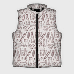Мужской жилет Паттерн с стеклянной кружкой и шашлыком в стиле кр