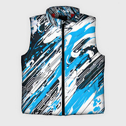 Мужской жилет Спонтанные брызги голубые, цвет: 3D-красный