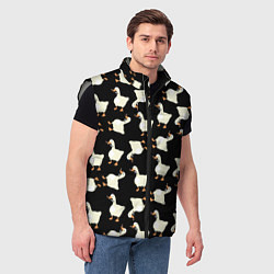 Мужской жилет Паттерн с гусями, цвет: 3D-светло-серый — фото 2