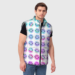 Мужской жилет Smiley holographic, цвет: 3D-светло-серый — фото 2