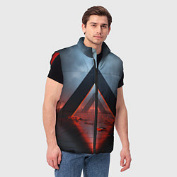 Мужской жилет Дорога абстракций, цвет: 3D-красный — фото 2