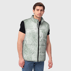 Мужской жилет Зелёный мрамор, цвет: 3D-черный — фото 2