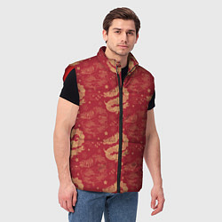 Мужской жилет The chinese dragon pattern, цвет: 3D-красный — фото 2