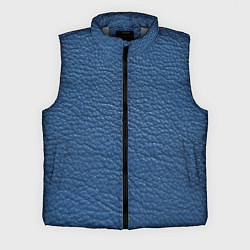 Мужской жилет Текстура синей кожи, цвет: 3D-светло-серый