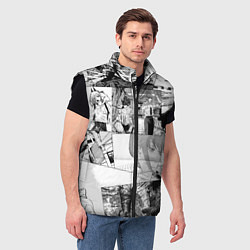 Мужской жилет Человек Бензопила манга, цвет: 3D-черный — фото 2