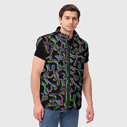 Мужской жилет Ъуъ съука глитч паттерн, цвет: 3D-светло-серый — фото 2