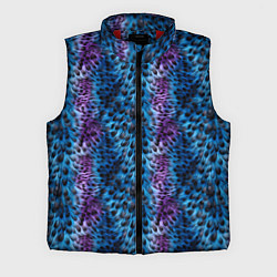 Мужской жилет Текстура меха фантастического животного паттерн, цвет: 3D-красный