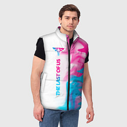 Мужской жилет The Last Of Us neon gradient style по-вертикали, цвет: 3D-черный — фото 2