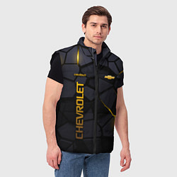 Мужской жилет Chevrolet - плиты с эффектом свечения, цвет: 3D-черный — фото 2