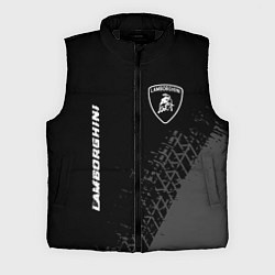 Мужской жилет Lamborghini speed на темном фоне со следами шин ве, цвет: 3D-черный
