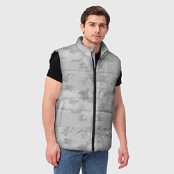 Мужской жилет Светло-серый пятнистый паттерн, цвет: 3D-черный — фото 2