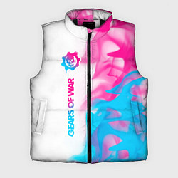 Мужской жилет Gears of War neon gradient style по-вертикали, цвет: 3D-черный