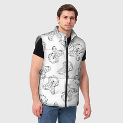 Мужской жилет Сончас у медвежат - раскраска, цвет: 3D-светло-серый — фото 2