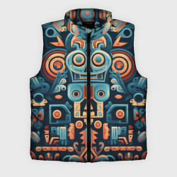 Мужской жилет Симметричный абстрактный паттерн в ацтекском стиле