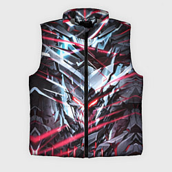 Мужской жилет Киберпанк адский скелет красный, цвет: 3D-светло-серый