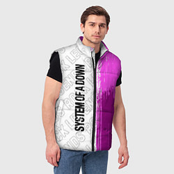 Мужской жилет System of a Down rock legends по-вертикали, цвет: 3D-черный — фото 2