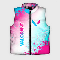 Мужской жилет Valorant neon gradient style вертикально, цвет: 3D-черный