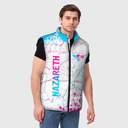 Мужской жилет Nazareth neon gradient style вертикально, цвет: 3D-черный — фото 2