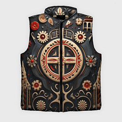 Мужской жилет Орнамент в славянской стилистике, цвет: 3D-черный
