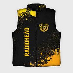 Мужской жилет Radiohead - gold gradient вертикально, цвет: 3D-черный