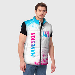 Мужской жилет Maneskin neon gradient style вертикально, цвет: 3D-черный — фото 2