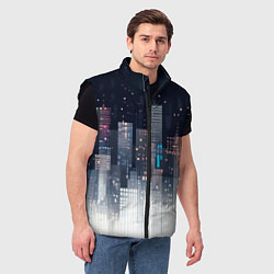 Мужской жилет Инверсия дня, цвет: 3D-черный — фото 2