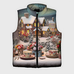 Мужской жилет Объемные новогодние домики