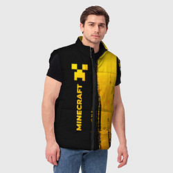 Мужской жилет Minecraft - gold gradient по-вертикали, цвет: 3D-черный — фото 2
